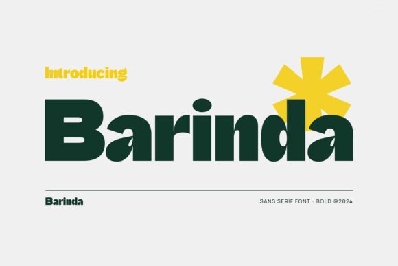Barinda: A Modern Display Sans Serif for Editorial Design