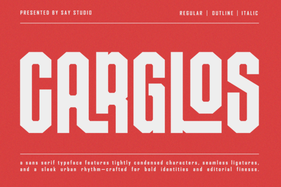 Carglos: A Bold Condensed Sans Serif for Branding