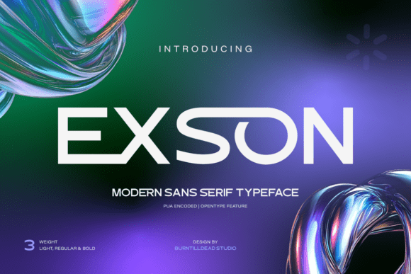 Exson: A Modern Sans Serif Typeface for Editorial Design