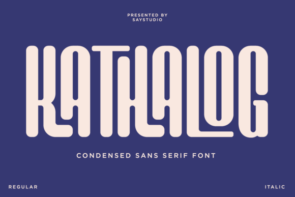 Kathalog: A Condensed Sans Serif Font for Modern Web Design