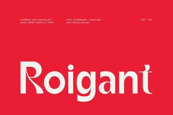 Roigant: A Modern Sans Serif Display Font for Campaigns