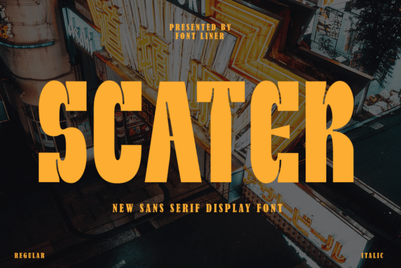 Scater: A Bold Sans Serif Font for Brand Impact